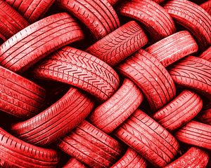 Preview wallpaper tires, red, paint