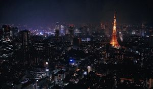 Preview wallpaper tokyo, japan, city, night, lights