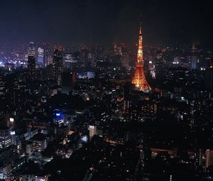 Preview wallpaper tokyo, japan, city, night, lights