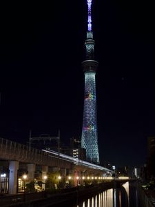 Preview wallpaper tokyo skytree, tower, tokyo, japan, night