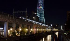 Preview wallpaper tokyo skytree, tower, tokyo, japan, night