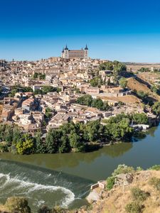 Preview wallpaper toledo, spain, river, panorama