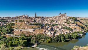 Preview wallpaper toledo, spain, river, panorama