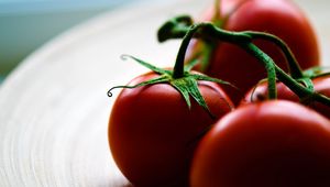 Preview wallpaper tomatoes, ripe, red, plate