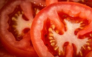 Preview wallpaper tomatoes, tomato, slice, vegetable