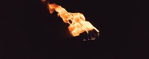 Preview wallpaper torch, fire, flame, light, dark