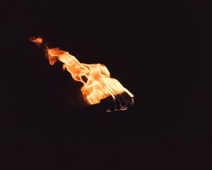 Preview wallpaper torch, fire, flame, light, dark