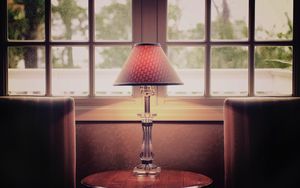 Preview wallpaper torchere, torch lamp, table