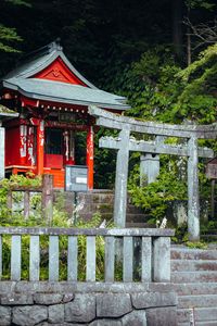 Preview wallpaper torii gate, building, pagoda, fence, architecture, asia