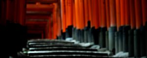 Preview wallpaper torii gate, japan, steps, blur