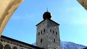 Preview wallpaper tower, arches, balconies, architecture