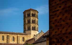 Preview wallpaper tower, arches, windows, buildings, architecture