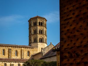 Preview wallpaper tower, arches, windows, buildings, architecture