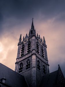 Preview wallpaper tower, architecture, building, sky, bottom view