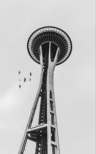 Preview wallpaper tower, architecture, bw