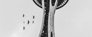 Preview wallpaper tower, architecture, bw