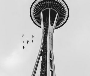 Preview wallpaper tower, architecture, bw