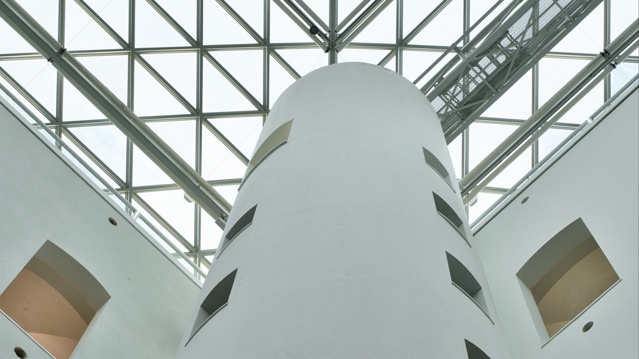 Wallpaper tower, architecture, lines, windows