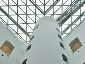 Preview wallpaper tower, architecture, lines, windows