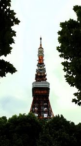 Preview wallpaper tower, architecture, spire, trees