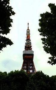 Preview wallpaper tower, architecture, spire, trees