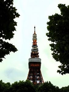 Preview wallpaper tower, architecture, spire, trees