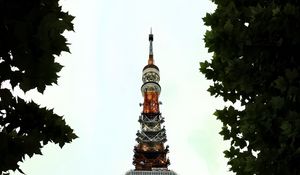 Preview wallpaper tower, architecture, spire, trees