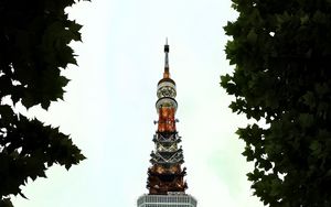 Preview wallpaper tower, architecture, spire, trees