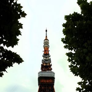 Preview wallpaper tower, architecture, spire, trees