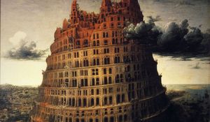 Preview wallpaper tower, babylon, painting, creative