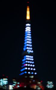Preview wallpaper tower, backlight, blur, glare, bokeh