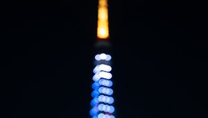 Preview wallpaper tower, backlight, blur, glare, bokeh