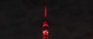Preview wallpaper tower, building, architecture, backlight, red