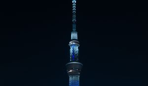 Preview wallpaper tower, building, architecture, city, backlight, night
