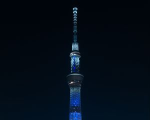 Preview wallpaper tower, building, architecture, city, backlight, night