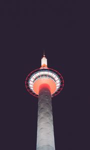 Preview wallpaper tower, building, architecture, backlight, night