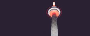 Preview wallpaper tower, building, architecture, backlight, night