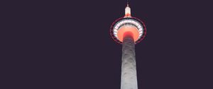Preview wallpaper tower, building, architecture, backlight, night