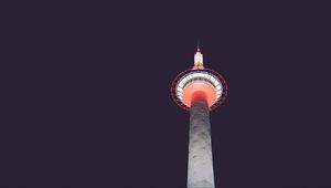 Preview wallpaper tower, building, architecture, backlight, night