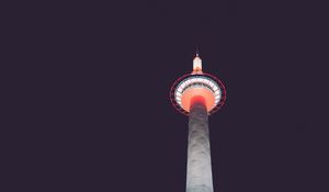 Preview wallpaper tower, building, architecture, backlight, night