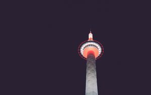 Preview wallpaper tower, building, architecture, backlight, night