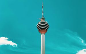 Preview wallpaper tower, building, architecture, sky, clouds