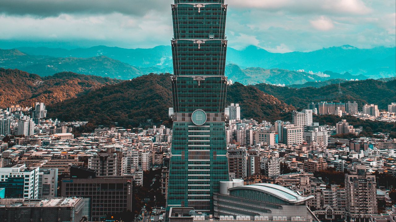 Wallpaper tower, building, architecture, city, taipei, taiwan