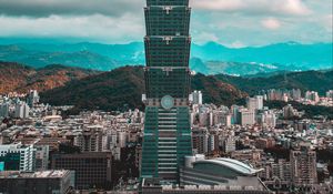 Preview wallpaper tower, building, architecture, city, taipei, taiwan