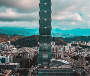 Preview wallpaper tower, building, architecture, city, taipei, taiwan
