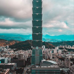 Preview wallpaper tower, building, architecture, city, taipei, taiwan
