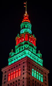 Preview wallpaper tower, building, architecture, backlight