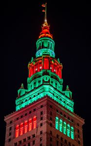 Preview wallpaper tower, building, architecture, backlight
