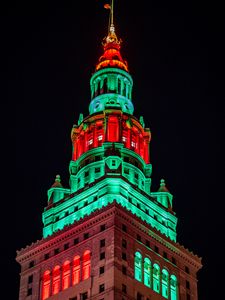 Preview wallpaper tower, building, architecture, backlight