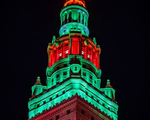 Preview wallpaper tower, building, architecture, backlight